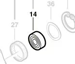 Roulement à billes réf. 2 600 905 080 BOSCH